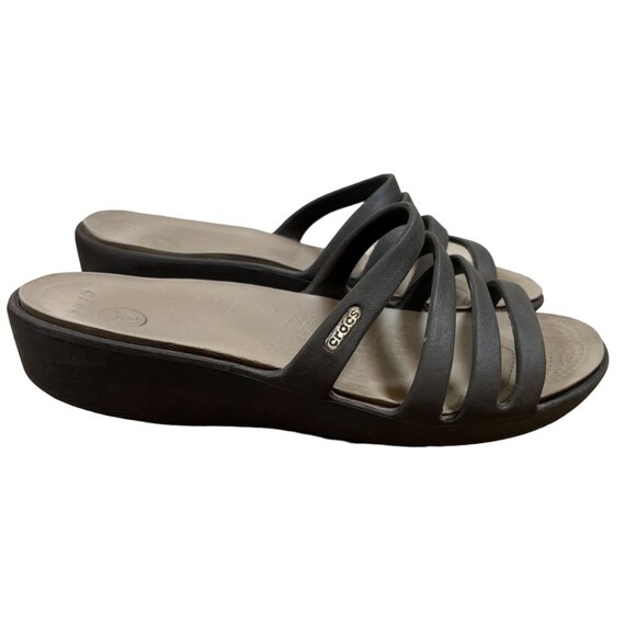 Crocs Rhonda Strappy Wedge Sandals - Picture 7 of 9